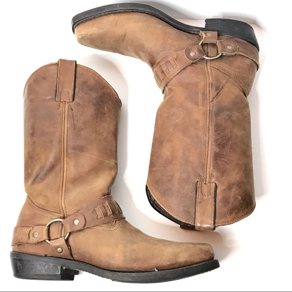 Men's Tan Leather Harness Boots Size 9D Durango - Picture 2 of 11